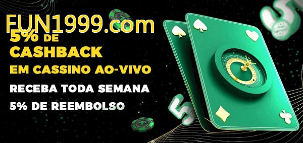 Promoções do cassino ao Vivo FUN1999.com